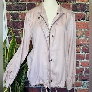 HINGE Light Pink 100% Lyocell Soft bomber spring jacket size S
